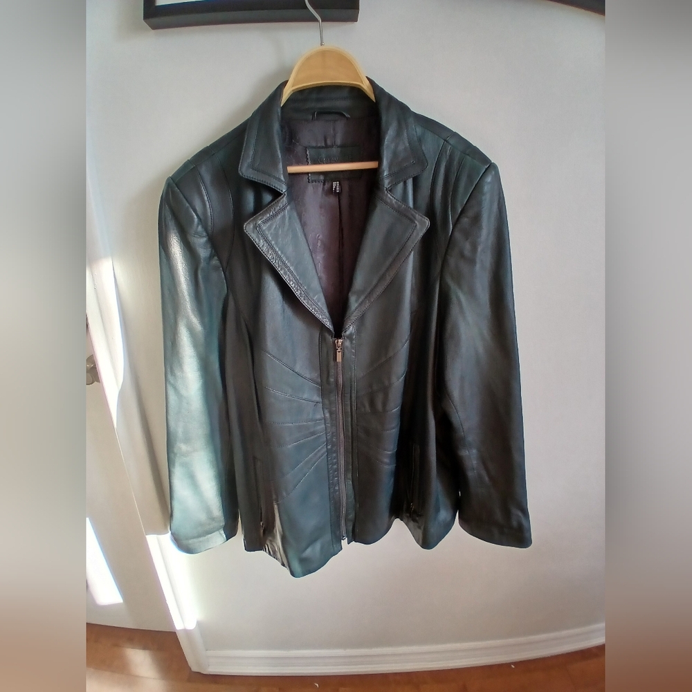 Women's XXL Vintage Leather Jacket